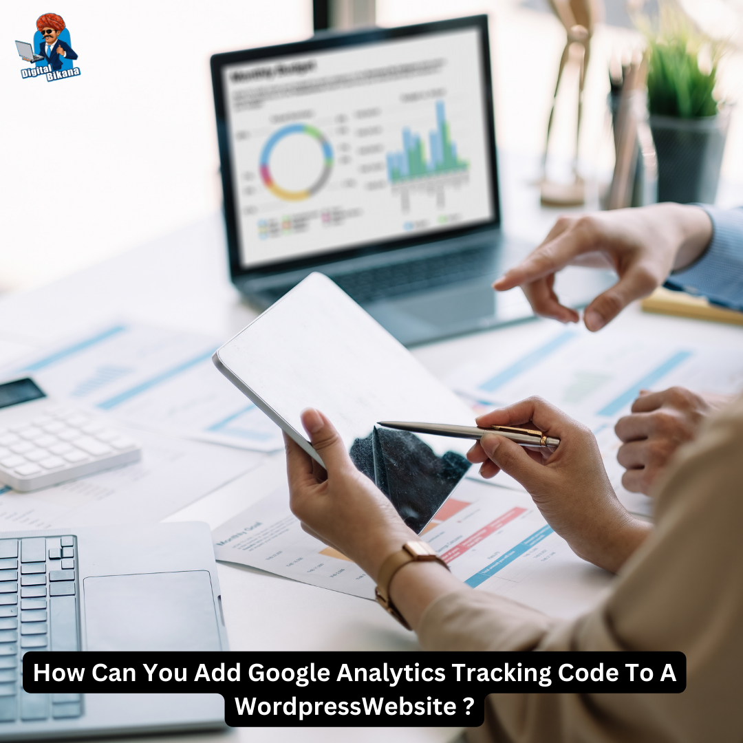 How can you add Google Analytics tracking code to a WordPress website