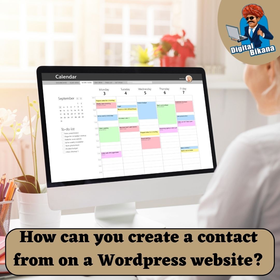 How can you create a contact form on a WordPress website