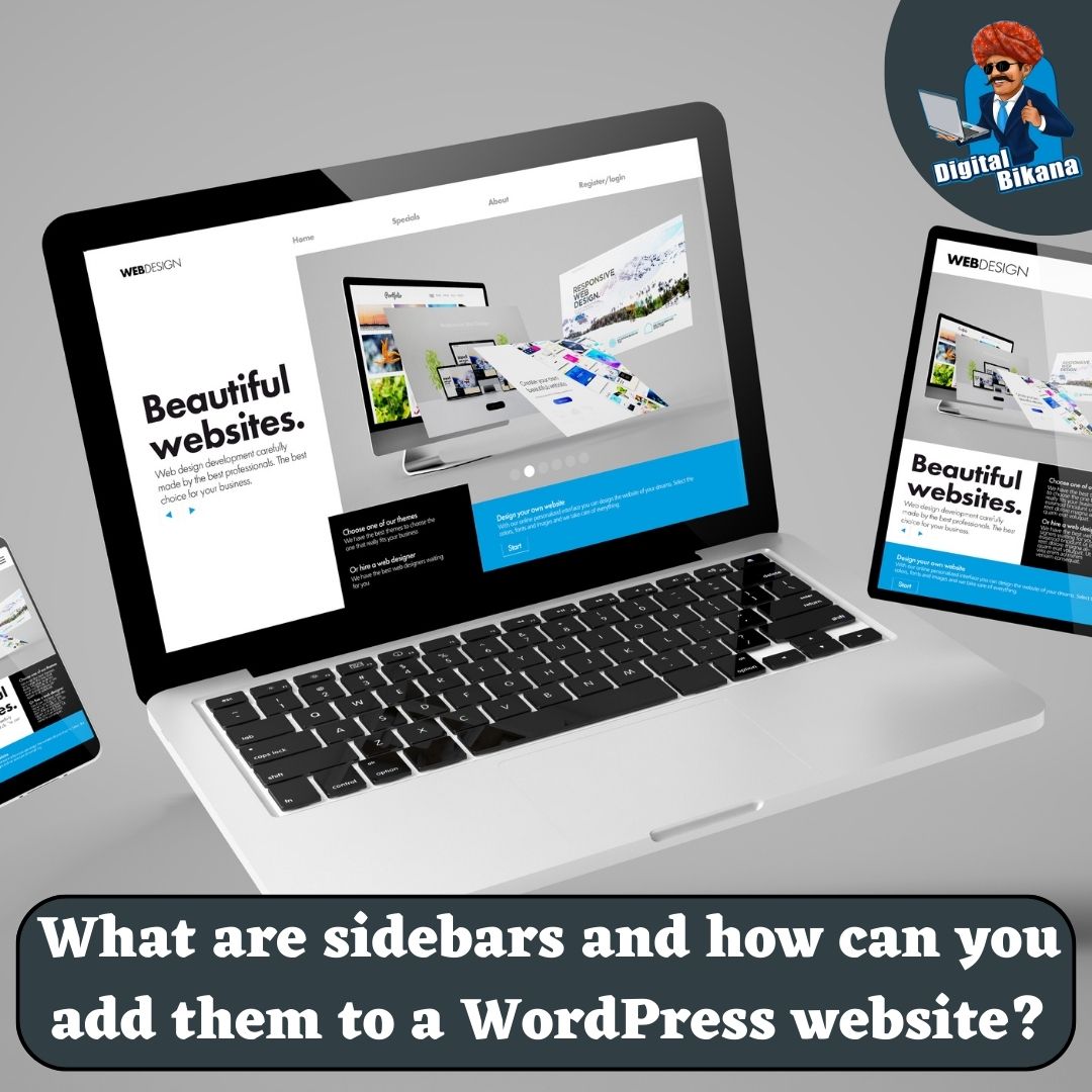What are sidebars and how can you add them to a WordPress website